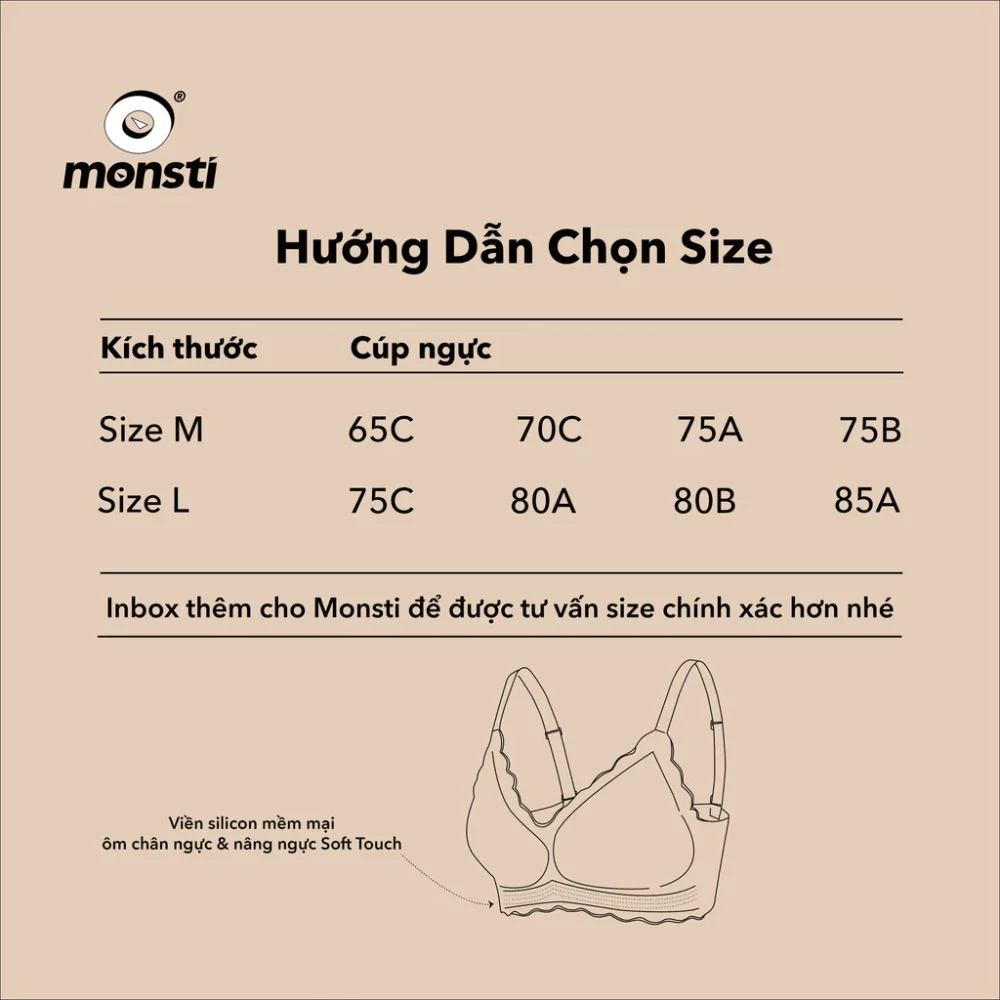 Áo ngực không gọng Soft Touch, viền silicon nâng ngực - Hình ảnh 7